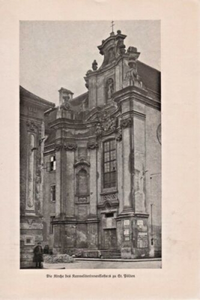 1926 - Die Kirche des Karmeliterinnenklosters zu St. Pölten - alter Druck